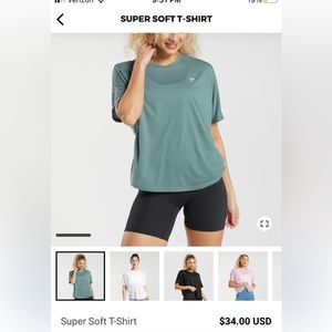 Gymshark NEW women super soft tee. Size XL